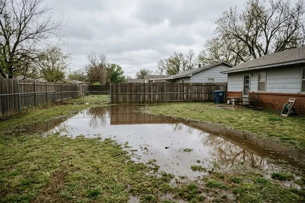 Before drainage install near Oklahoma City