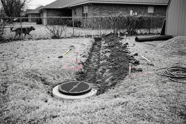 OKC French Drains project 3