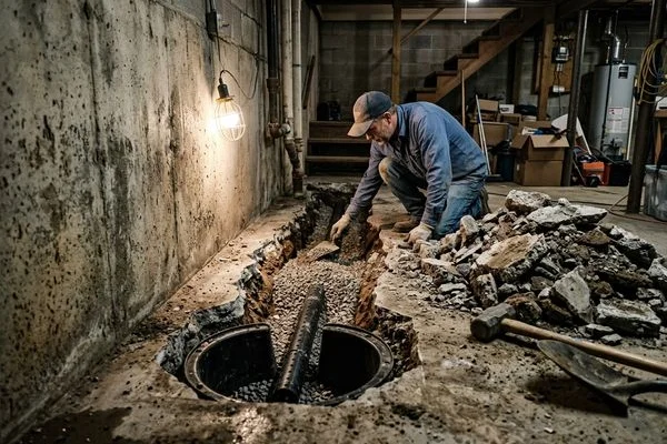 OKC French Drains project 4