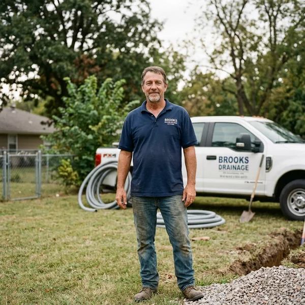 Daniel Brooks, lead drainage contractor at OKC French Drains