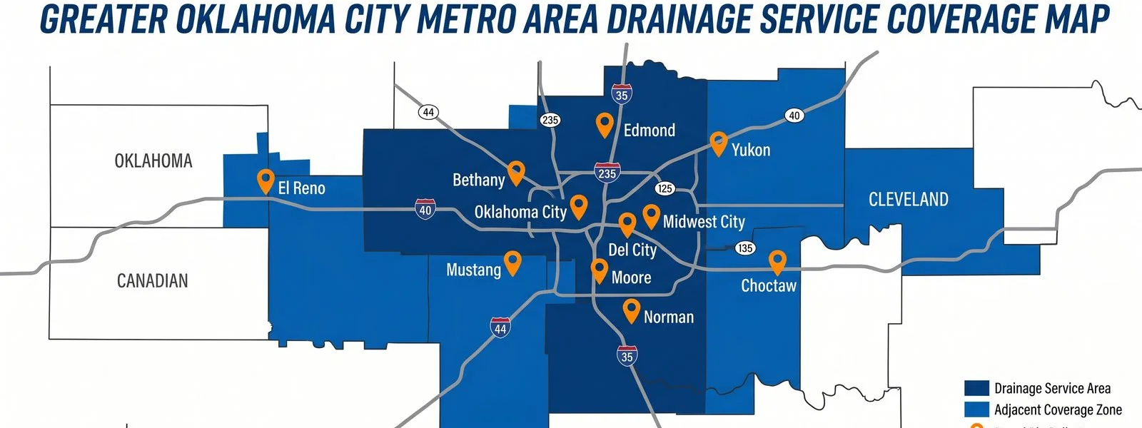 OKC metro service coverage map